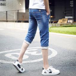 破洞五分七分牛仔褲男士 牛仔短褲男夏季薄款 歷史價格詳細信息