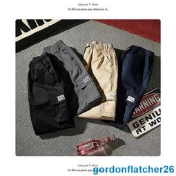 百搭休閒多口袋褲子男生夏季塗鴉印花薄款寬鬆百搭潮流炸街痞帥休閒褲九分直筒闊腿工裝褲 歷史價格詳細信息