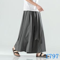 冰絲裙褲直筒休閒褲裙2024夏季百搭七分褲透氣高腰寬鬆百搭闊腿褲 歷史價格詳細信息