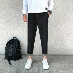 潮街區時尚街頭潮流 黑褲 刺繡英文牛仔褲男生衣著 簡約個性帥氣小腳褲 牛仔長褲 韓版彈性休閒 百搭丹寧牛仔褲 歷史價格詳細信息