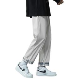 格子ku 長ku男 男生yi著 韓版鬆緊yao彈力束口ku 直筒九分ku 百搭休閒運動ku 男生ku子 大尺碼長ku 胖 歷史價格詳細信息