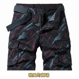 重磅多口袋工裝短褲男士夏季潮牌寬松休閑中褲美式高街純棉五分褲-心願便利店 歷史價格詳細信息