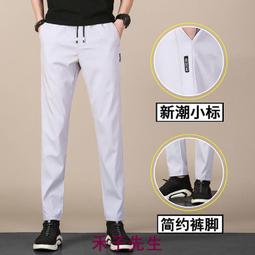 彈力男士休閒褲子 男寬鬆百搭緊身窄管純棉素色休閒男秋季褲子 歷史價格詳細信息