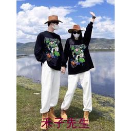 刷毛男士大學T純棉秋冬季新款潮流加厚寬鬆圓領長袖上衣男長袖T恤大尺碼寬鬆韓版套頭T恤無帽T恤 歷史價格詳細信息