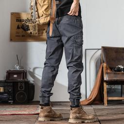 工男   戶外休閒 彈力工作 復古做舊硬朗工 束口 男生長2838 歷史價格詳細信息