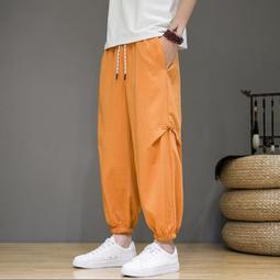 [免運]中國風褲子男夏季薄款短褲直筒寬松七分褲子男大碼沙灘褲闊腿褲潮【金隆服裝】 歷史價格詳細信息