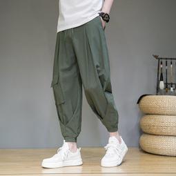 [免運]日系大碼中國風直筒褲男青年棉麻闊腿休閑褲復古民族風漢服裙褲潮【金隆服裝】 歷史價格詳細信息