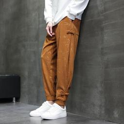 [免運]中國風男裝印花中式休閑褲男長褲胖子大碼闊腿哈倫褲束腳燈籠褲潮【金隆服裝】 歷史價格詳細信息