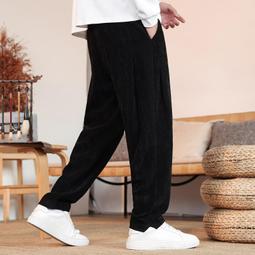 [免運]中國風男裝加絨加厚燈芯絨褲子男大碼寬松闊腿燈籠褲休閑哈倫褲潮【金隆服裝】 歷史價格詳細信息