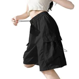 工裝五分褲女夏2024新款高腰薄款休閒褲子寬鬆闊腿褲外穿短褲女 歷史價格詳細信息