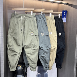 水洗工裝褲春季新款斜紋棉質男士通勤直筒商務休閒長褲時尚潮男褲 歷史價格詳細信息