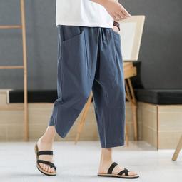 七分短褲男士夏季薄款中國風寬松直筒中褲國潮休閑大碼運動7馬褲 歷史價格詳細信息