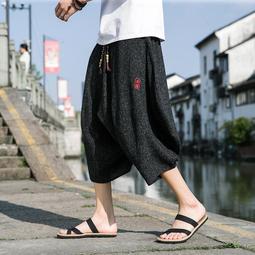 [免運]夏季薄款中國風斜襟五分袖開衫道袍男新中式寬松大碼冰絲禪意漢服#金隆男裝 歷史價格詳細信息