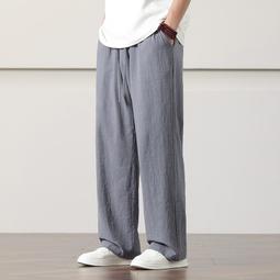 [免運]亞麻褲男春夏寬松棉麻休閑長褲薄款中國風男褲子燈籠褲闊腿哈倫褲【金隆服裝】 歷史價格詳細信息