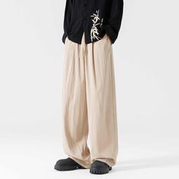 [免運]日系復古風冰絲長袖堆堆領t桖男上衣秋季大碼國潮工裝套裝兩件套#金隆男裝 歷史價格詳細信息