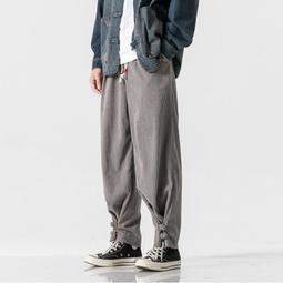 [免運]中國風男裝盤扣燈芯絨哈倫褲休閑長褲民族風印花大碼胖子束腳褲男【金隆服裝】 歷史價格詳細信息