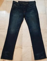 【帥哥王 】八成新A&amp;F AF Abercrombie &amp; Fitch美國麋鹿深藍色小直筒褲34腰超級便宜只要1080元 價格比較,價格查詢,歷史價格詳細信息
