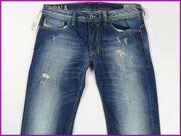 Diesel 藍色中腰牛仔褲,尺寸38,腰圍38吋,褲長39吋,褲檔長11.25吋,降價大出清 歷史價格詳細信息