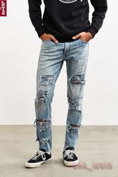 美國獨賣新款29-42腰Levis 512 低腰修身窄管牛仔褲/淺藍水洗漸層彩繪/天絲棉/彈性布料 男款上寬下窄丹寧褲 歷史價格詳細信息