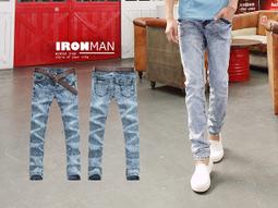 ☆IRON MAN☆【M3352】個性後口袋骷顱頭皮標淺刷色牛仔長褲【現貨】 價格比較,價格查詢,歷史價格詳細信息