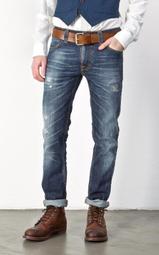 NUDIE THIN FINN ORG. ALLEN REPLICA 超窄小直筒 破壞補丁 義大利製  W32 歷史價格詳細信息