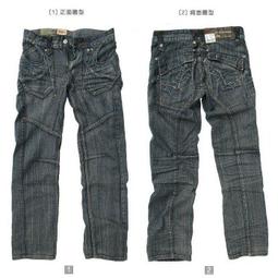 牛仔褲 雅痞破壞補丁窄管彈力牛仔褲【E3532】青山AOYAMA 歷史價格詳細信息