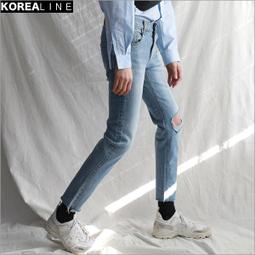 搖滾星球韓國代購 膝破刀割破壞刷色窄管牛仔褲 型男穿搭 AC8938 歷史價格詳細信息