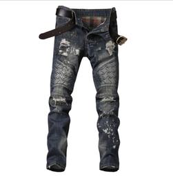 【潮裡潮氣】外貿油漆牛仔褲男歐美破洞個性懷舊直筒牛仔褲男裝 歷史價格詳細信息