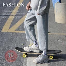 牛仔全場 牛仔長褲 休閑耐磨 春夏深襠寬松大直筒牛仔褲男彈力長褲寬褲腳闊腿加大碼加肥粗腿潮 歷史價格詳細信息