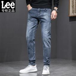 lee牛仔褲男士2023新秋冬款直筒寬鬆加絨厚款彈力休閒長褲子 歷史價格詳細信息