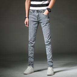 秋冬新款牛仔褲男式彈力修身小腳褲韓版休閑長褲子男士百搭牛仔褲 Y8091 歷史價格詳細信息