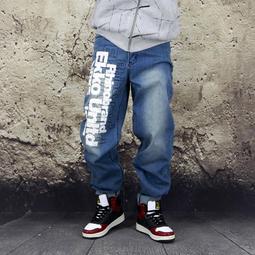 牛仔男 嘻哈牛仔 男寬鬆直筒牛仔 春秋潮流刺繡闊腿滑板 歷史價格詳細信息