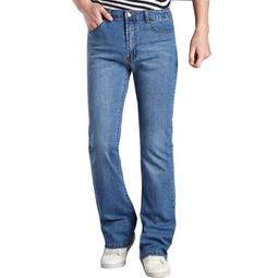 男士牛仔褲 男微喇叭牛仔長褲 韓版休閒喇叭褲 男牛仔直筒褲 白色牛仔褲 歷史價格詳細信息