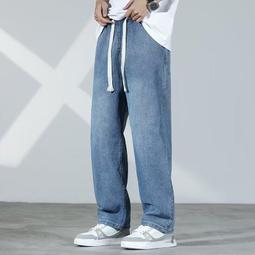 【八號館】牛仔褲男士夏季新款美式薄款水洗做舊復古潮流型中腰長褲男性褲子個性男裝休閒服飾．FE16745 歷史價格詳細信息