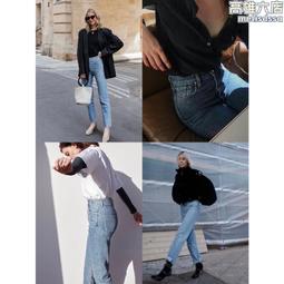 【虧清100】時博A衣櫥bi備修飾腿型單品 高腰開衩修身微喇牛仔褲 歷史價格詳細信息