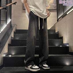 白色美式牛仔褲男高街褲子高級感穿搭直筒微喇褲 歷史價格詳細信息