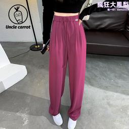 西裝闊腿褲女褲春夏2024新款高腰垂感休閒顯瘦梨形身材直筒西褲夏 歷史價格詳細信息