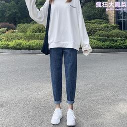 高腰牛仔褲女2022年新款春季時尚韓版小個子修身顯瘦直筒褲子 歷史價格詳細信息