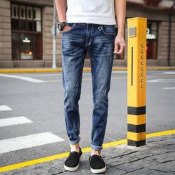 春季新款男式牛仔褲韓版修身彈力小腳褲透氣男士牛仔長褲 Y1989 歷史價格詳細信息