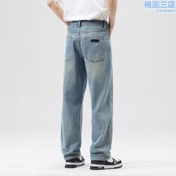 牛仔褲男2024夏季新款美式復古水洗高街vibe痞帥寬鬆直筒休閒長褲 歷史價格詳細信息