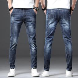 春季新款男士彈力牛仔褲青年時尚修身小直筒百搭商務休閒牛仔長褲 歷史價格詳細信息