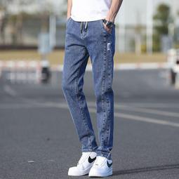 彈力牛仔男士直筒寬松緊2024新款韓版潮流夏季薄款休閑長子 歷史價格詳細信息