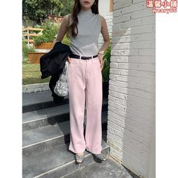 高腰卡其色闊腿褲女2024春季新款寬鬆窄版直筒褲修身垂感休閒褲子 歷史價格詳細信息