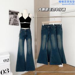 毛邊牛仔褲《J.Y》牛仔短褲 A字褲 牛仔褲 女短褲 短褲 破壞牛仔褲 熱褲 寬褲 褲子 前短後長 歷史價格詳細信息