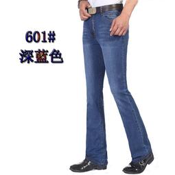 春秋季直筒男士寬腿微喇叭褲男牛仔褲闊腿大腳腿粗寬鬆休閒牛仔褲 歷史價格詳細信息