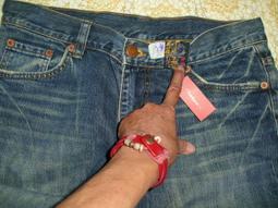 九成新  Bugle Boy 白色 直筒牛仔褲 男款 size: 35 腰圍43cm 歷史價格詳細信息