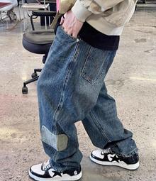 補丁貼布窄管牛仔褲 顯瘦磨破牛仔長褲 割破修身破褲 貓爪刷白彈性丹寧 潮流個性長褲(329-3583) 男 sun-e 歷史價格詳細信息