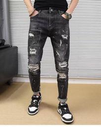 【黑破壞牛王30-38腰優惠】美國 日本Levi s 501 黑灰破痕刀割繡補拼貼經典直筒褲丹寧褲牛仔褲高價鹿皮標LVC 歷史價格詳細信息