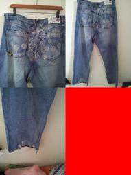 akademiks 藍色純棉牛仔褲,尺寸34,腰圍34.25吋褲長42.25吋褲檔長13吋,使用痕跡如圖,降價大出清 歷史價格詳細信息