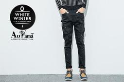 [青山AOYAMA]牛仔褲 仿舊潑漆破壞彈力牛仔褲【E6008】 歷史價格詳細信息